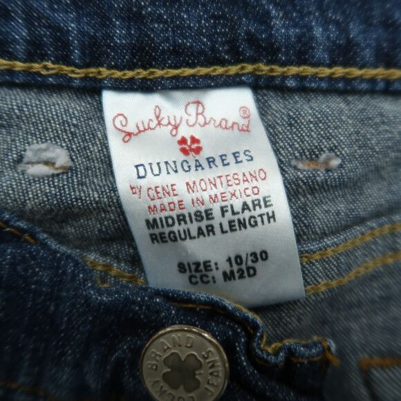 Lucky Brand Jeans Women's Size 10 Mid-Rise Flare Denim 30.5" Inseam Distressed - Picture 10 of 16